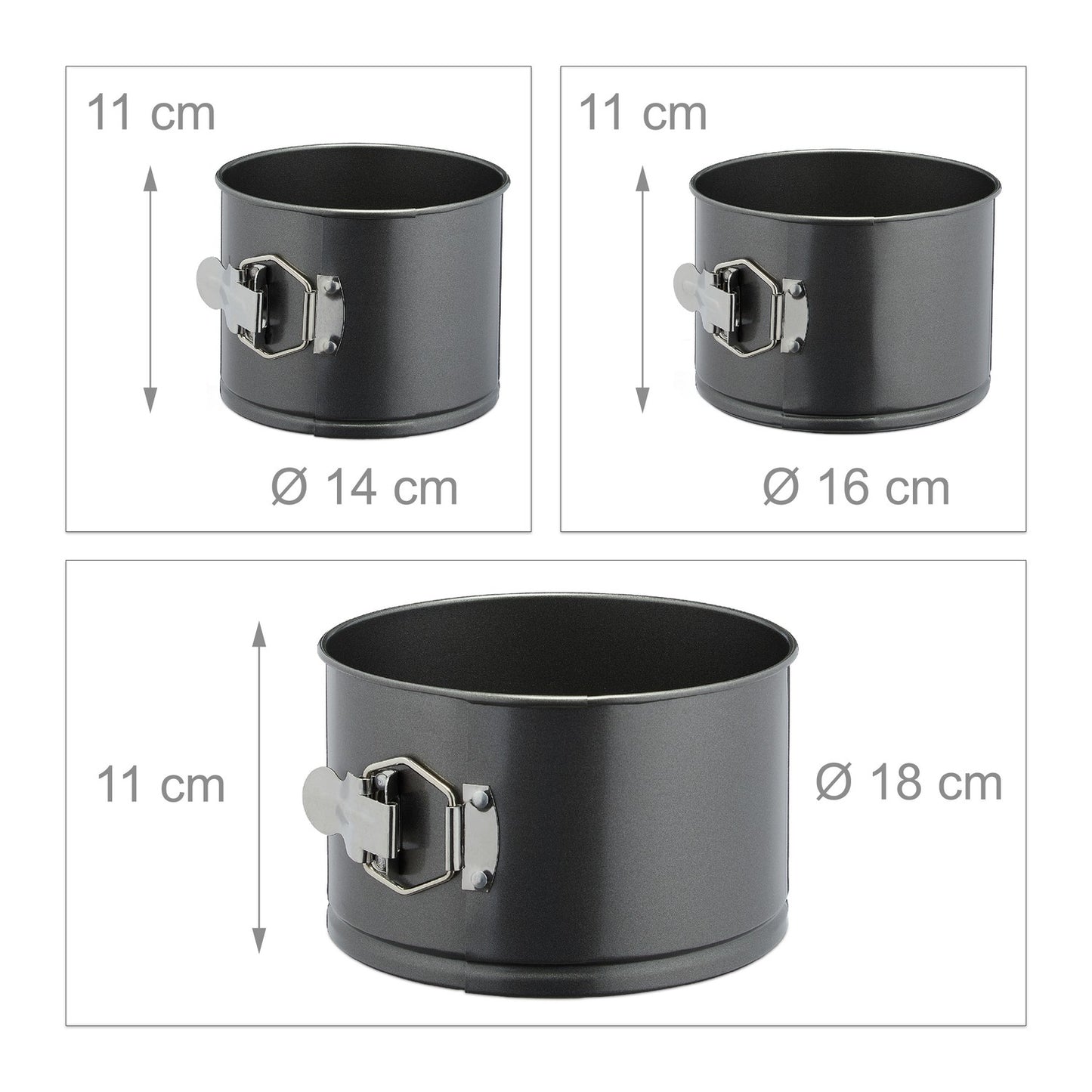 Springform Cake Tin Set of 3