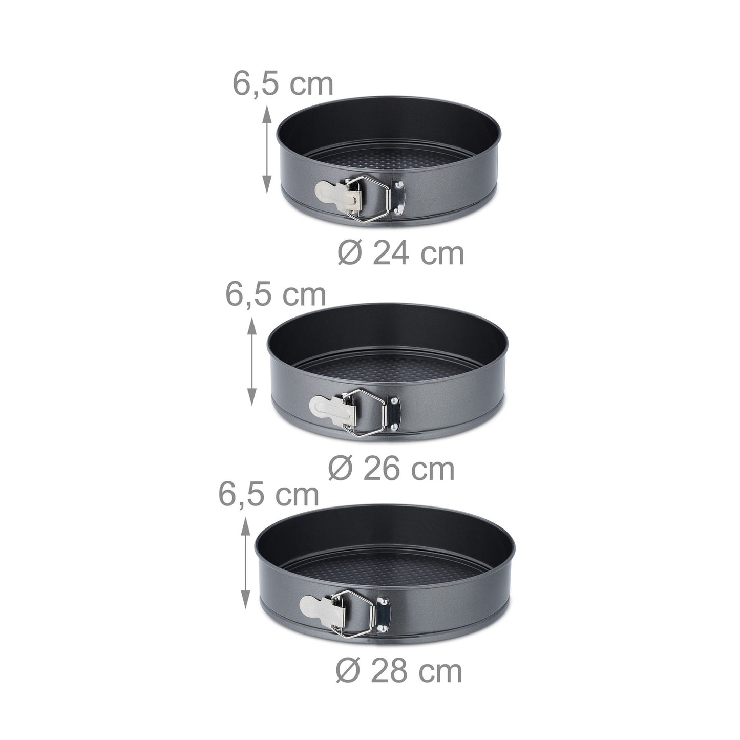 Springform set in 5 parts