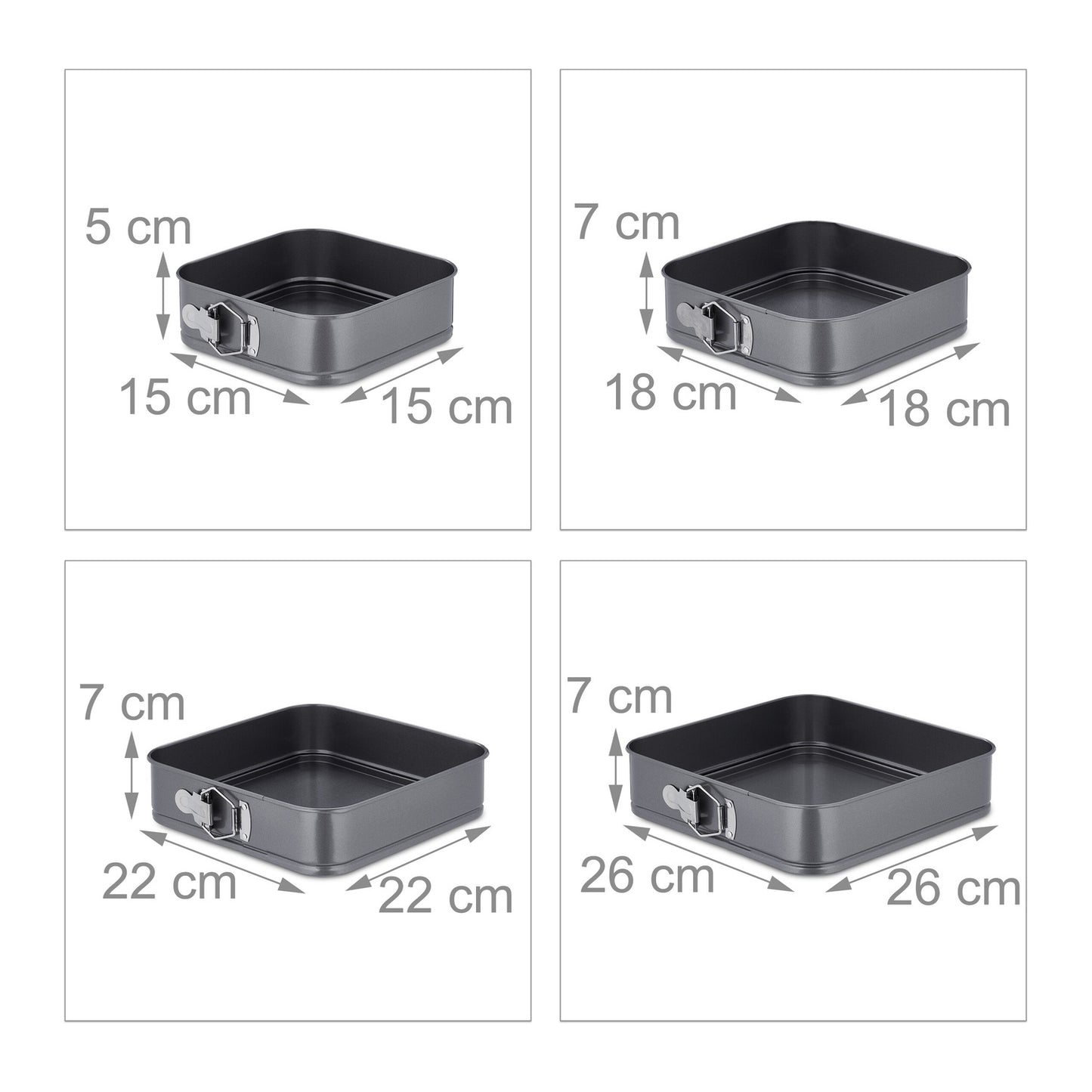 Spring form set of 4 square