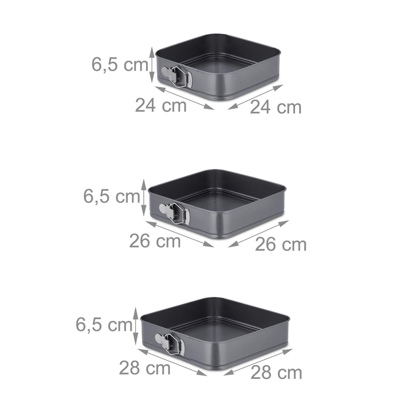 Spring form set of 5 square