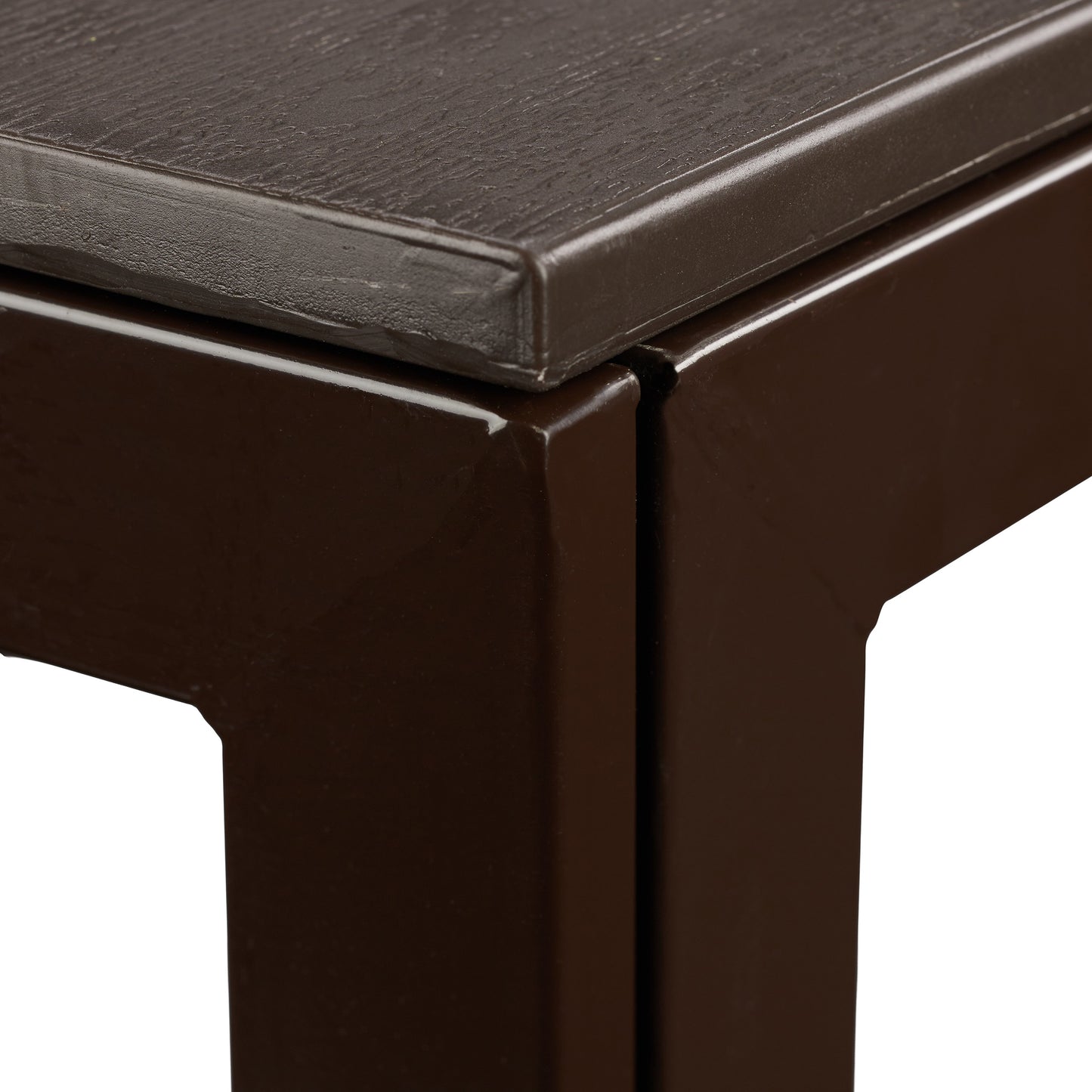 Square Garden Table with Wood Effect