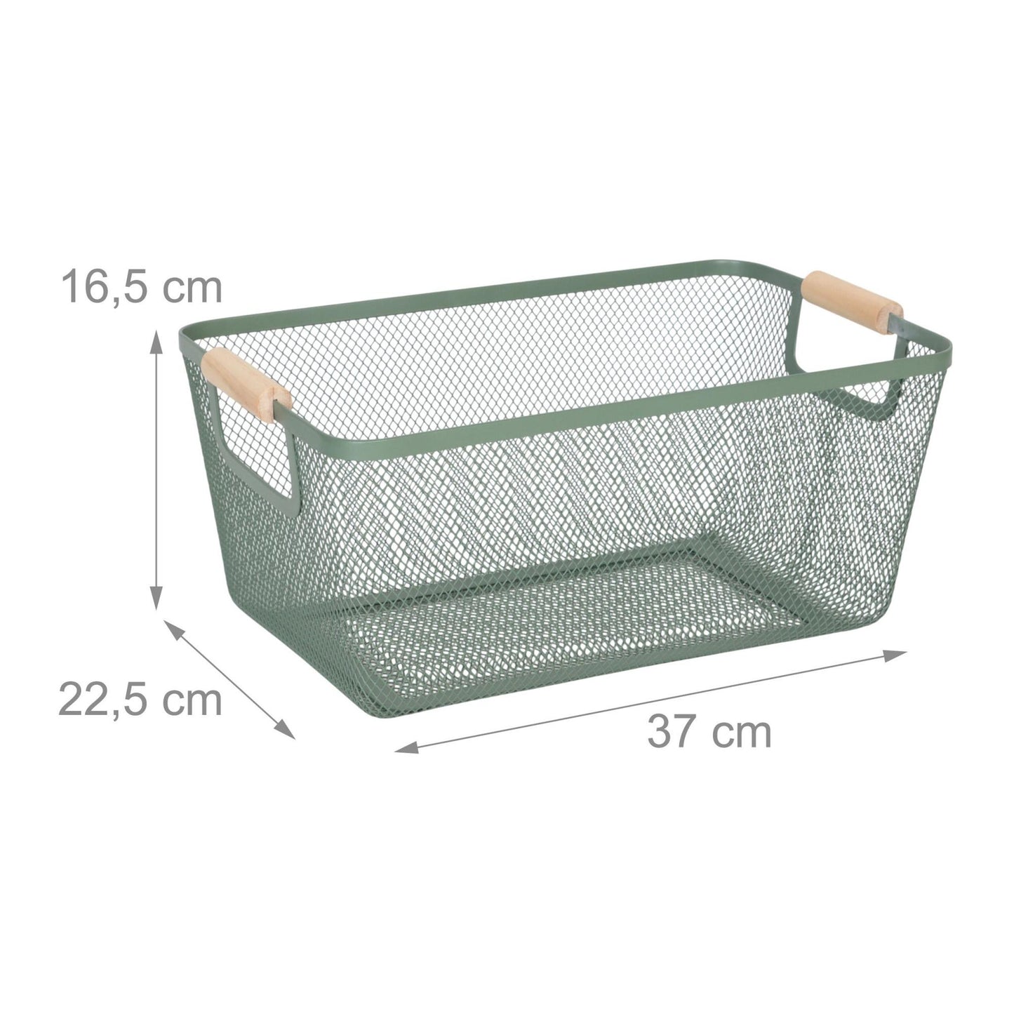 Square Metal Storage Basket with Handles