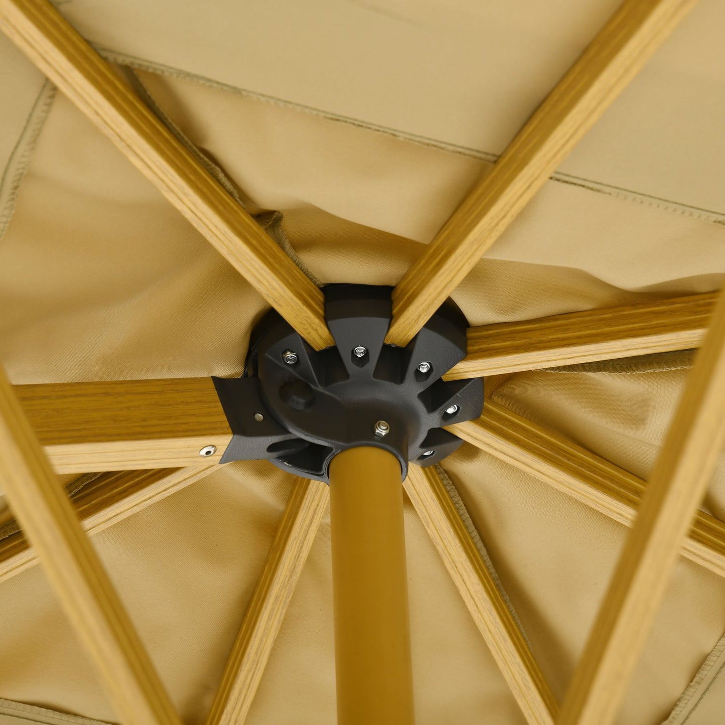Square Cantilever Parasol, Adjustable height, 295 cm, Khaki