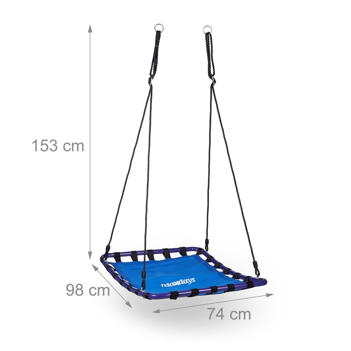Square bird bow swing for outdoor use