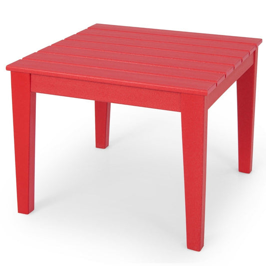 Square children's table weatherproof durable play table red 64.5 cm x 64.5 cm