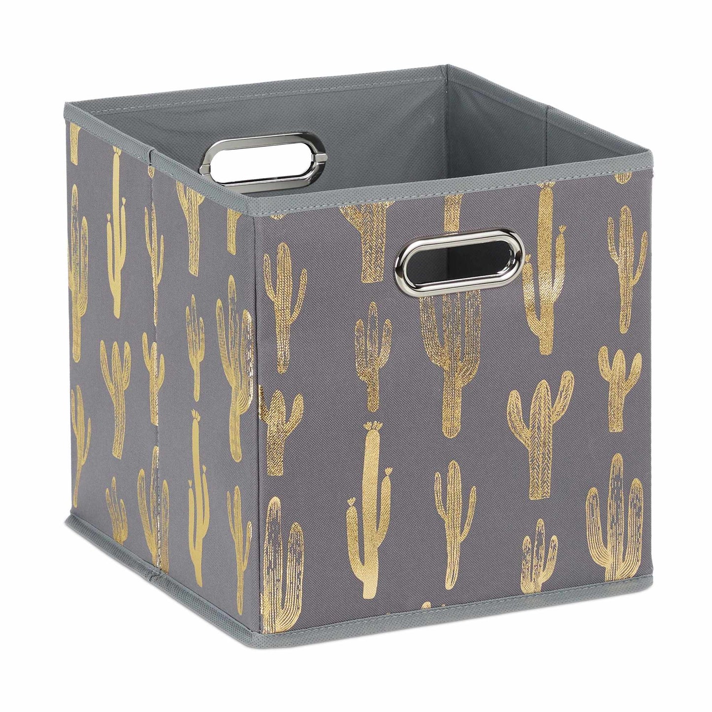 Square collapsible box with cactus motif