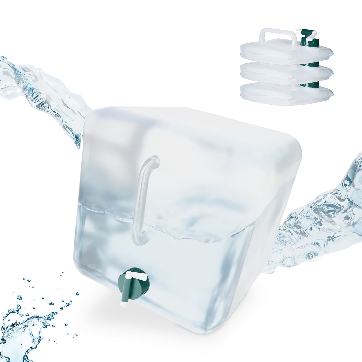 Square collapsible capsules in a set of 4