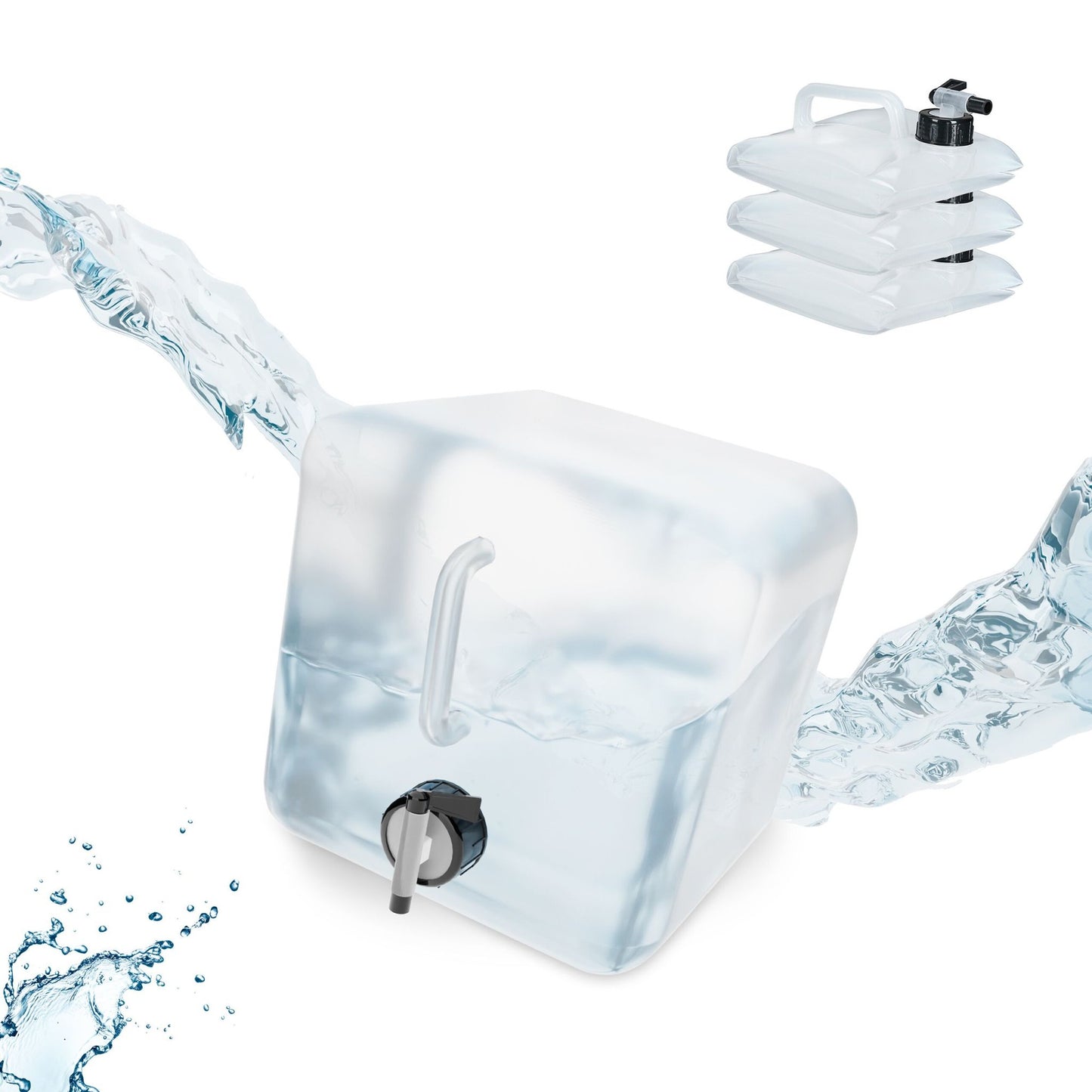 Square collapsible capsules in a set of 4
