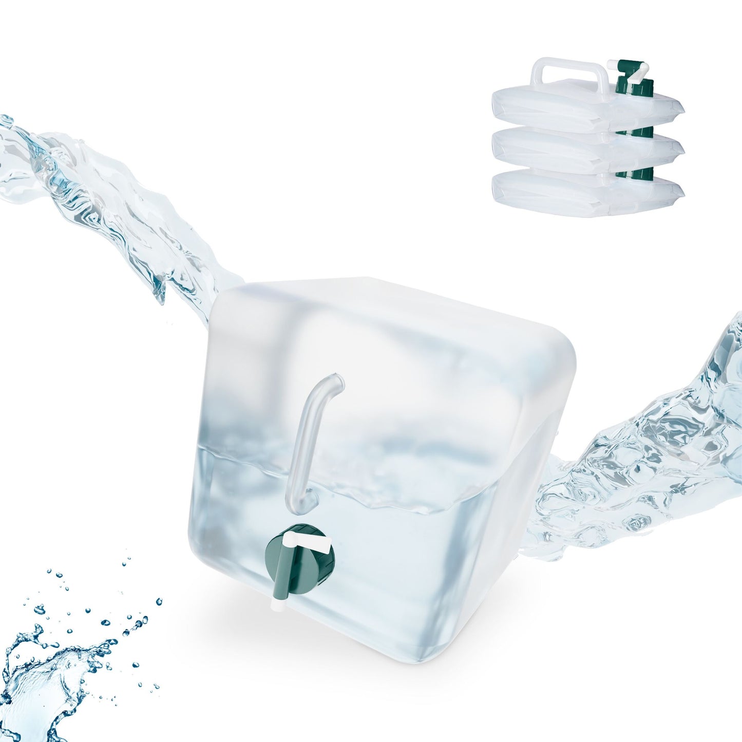 Square collapsible capsules in a set of 4