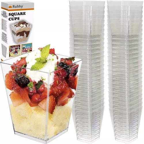 Square cups - 50 pcs. 120ml Ruhha 21164