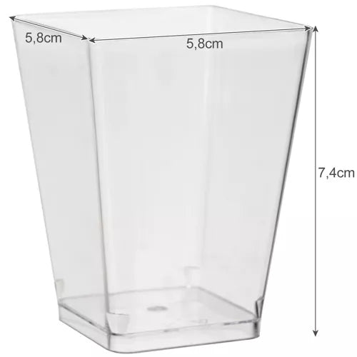 Square cups - 50 pcs. 120ml Ruhha 21164