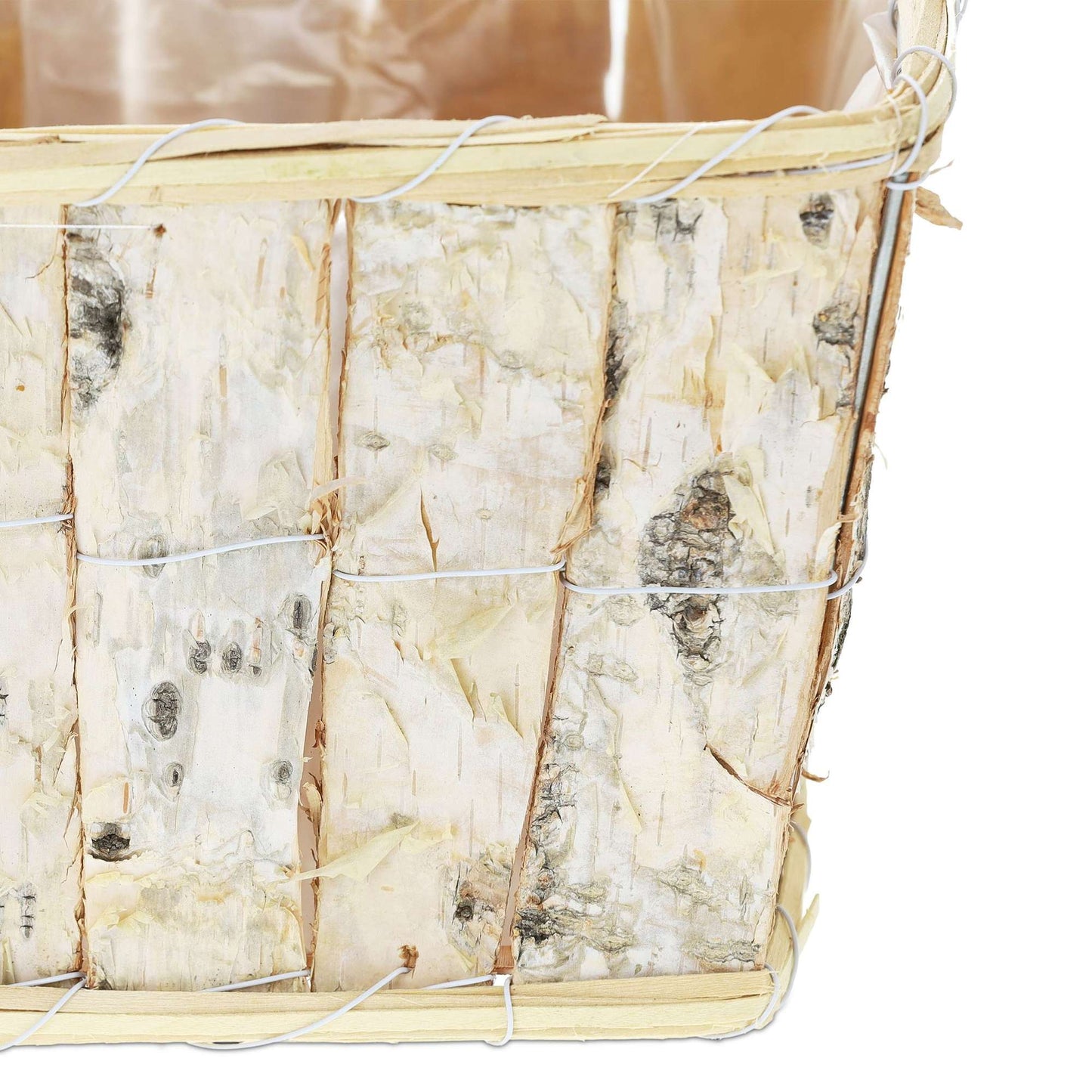 Square flowerpot Birch Set of 4