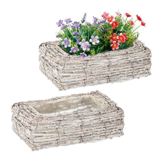 Square flower pot - set of 2