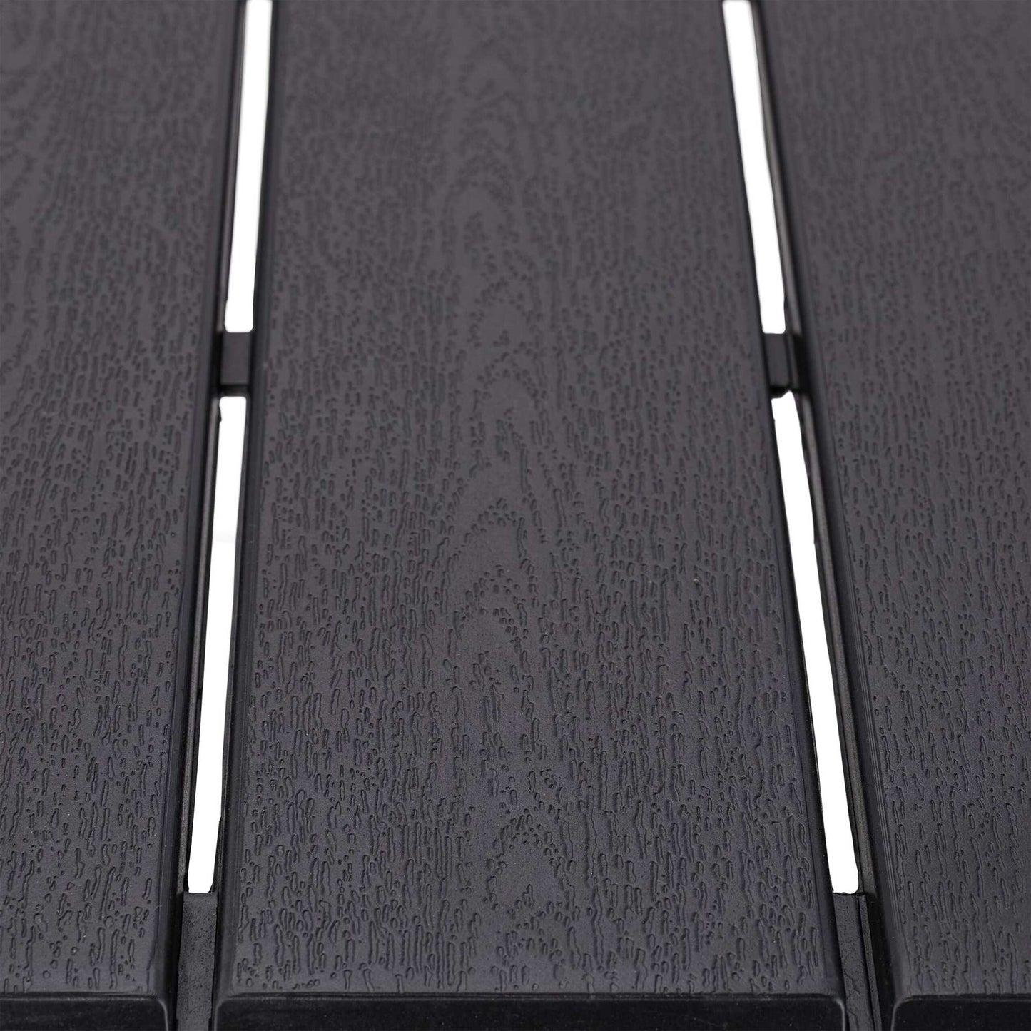 Square garden table in wood look