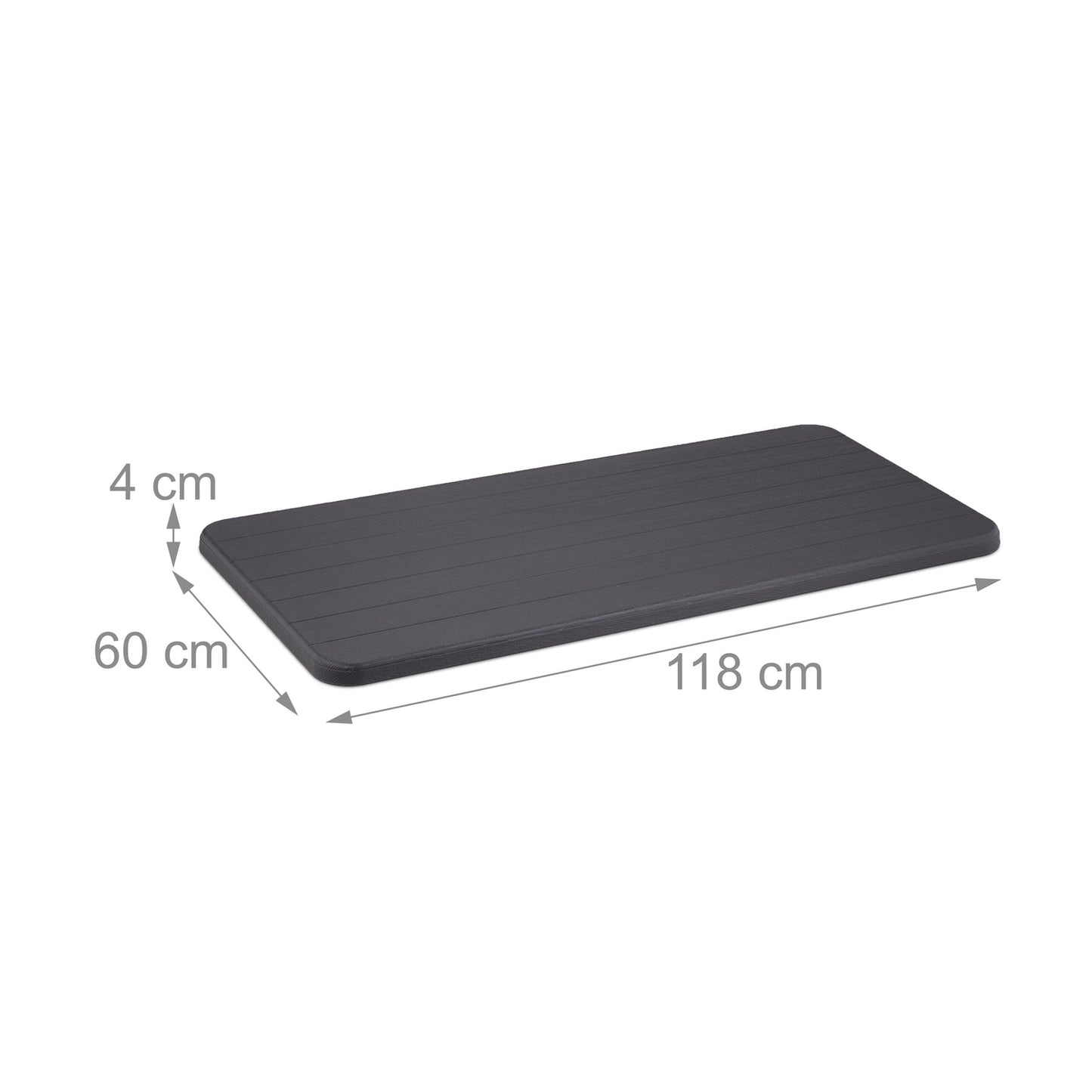 Square garden table in wood look