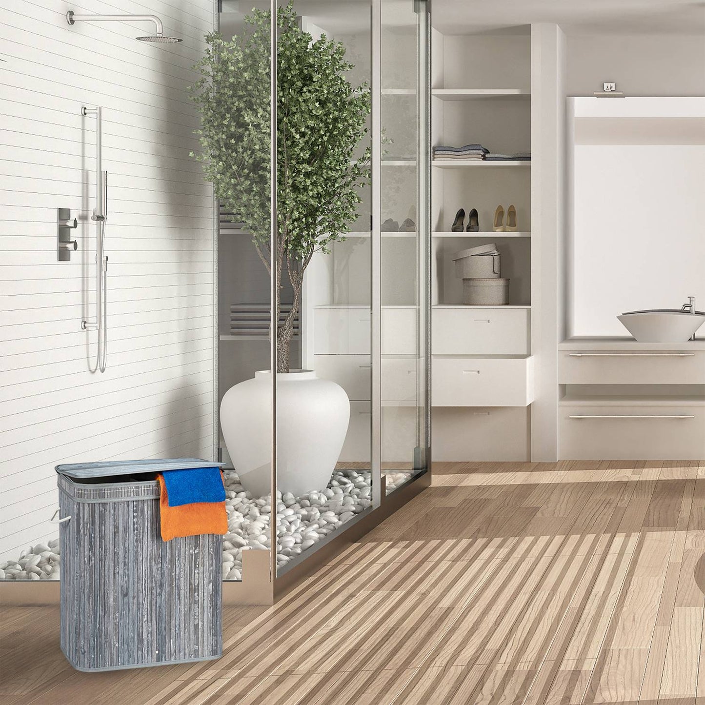 Square laundry basket