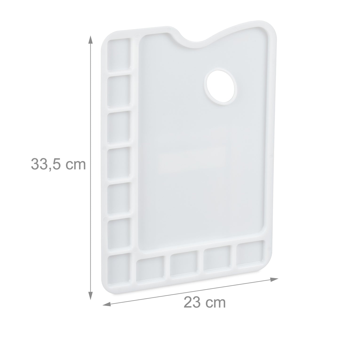 Square plastic mixing pallet