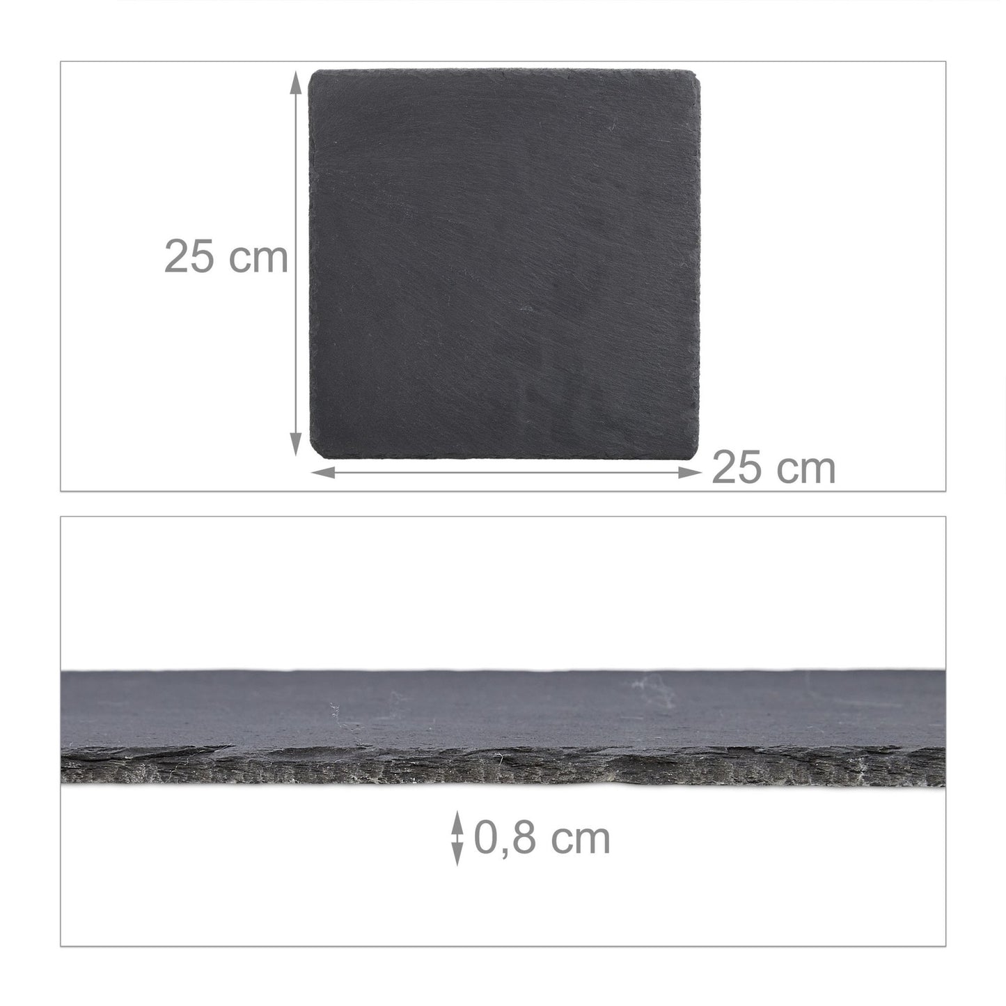 Square slate tiles in sets of 6