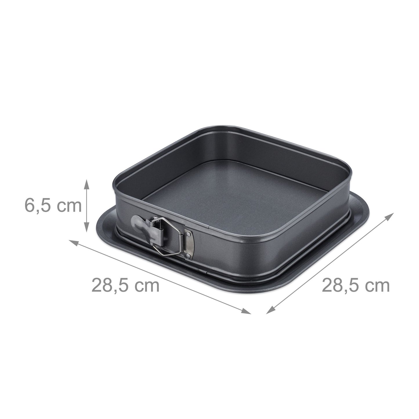 Square spring form with leakage protection