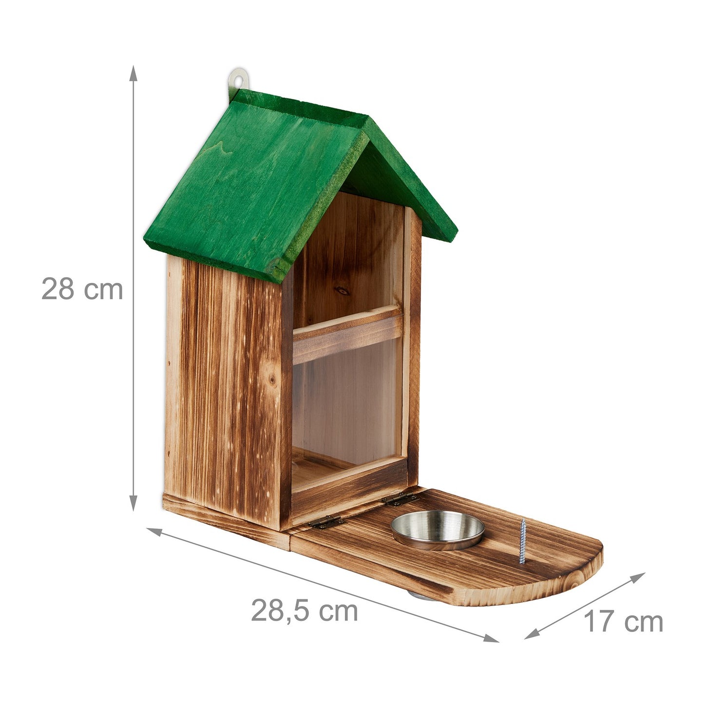 Squirrel Feeder with Corn Cob Holder and Water Bowl
