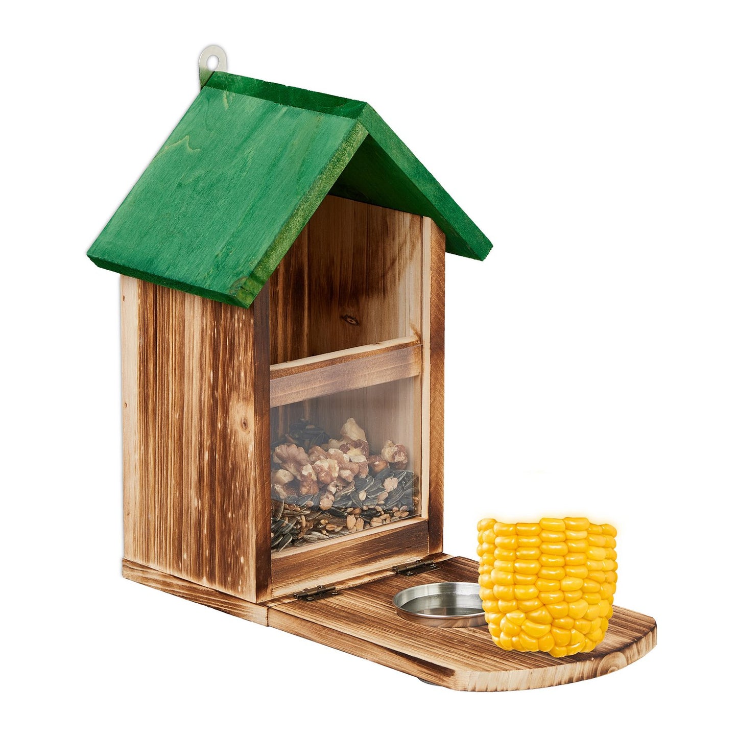 Squirrel Feeder with Corn Cob Holder and Water Bowl