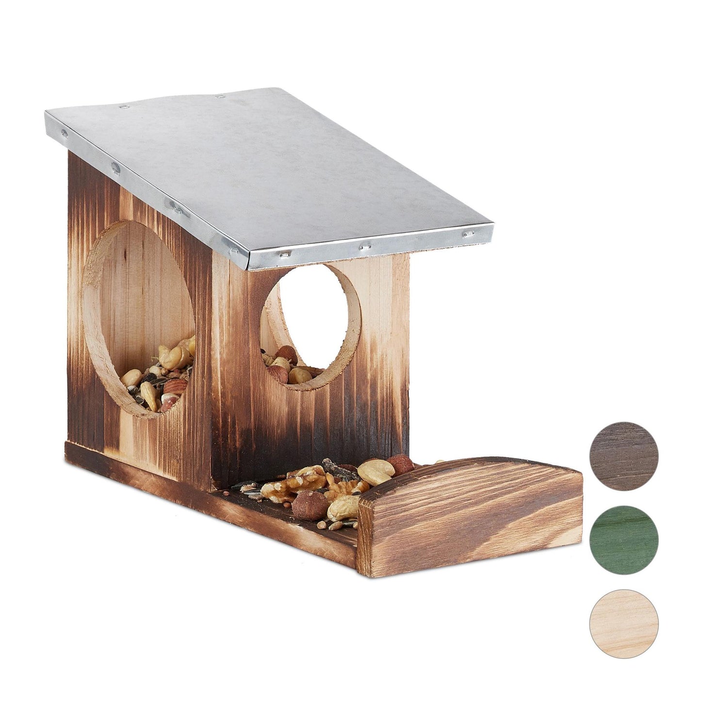 Squirrel feeder Metal roof