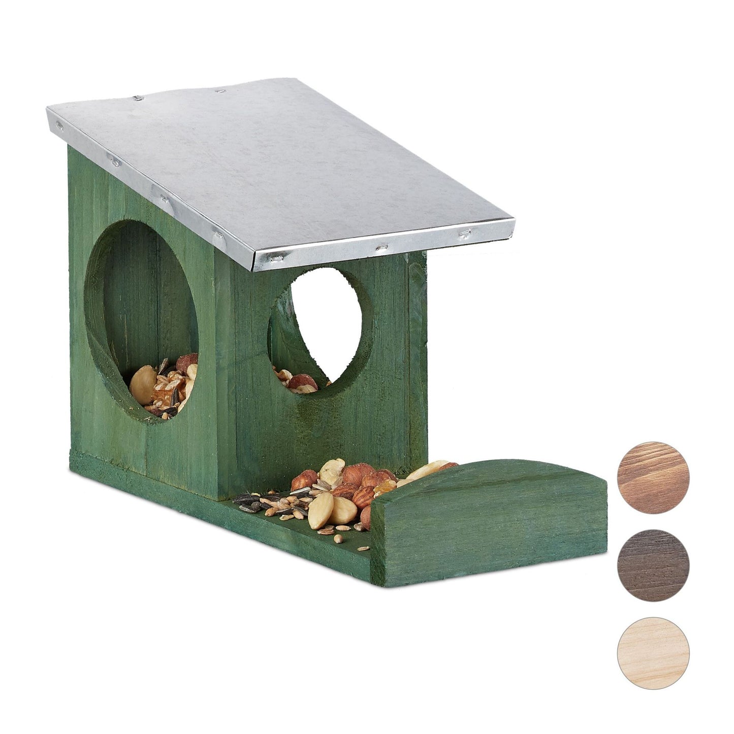 Squirrel feeder Metal roof