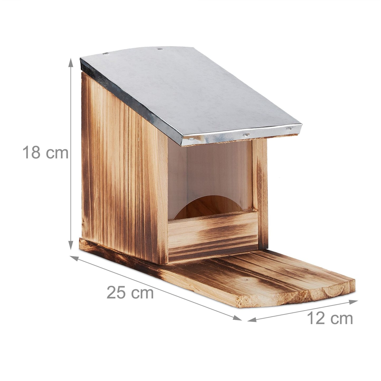 Squirrel feeder Metal roof