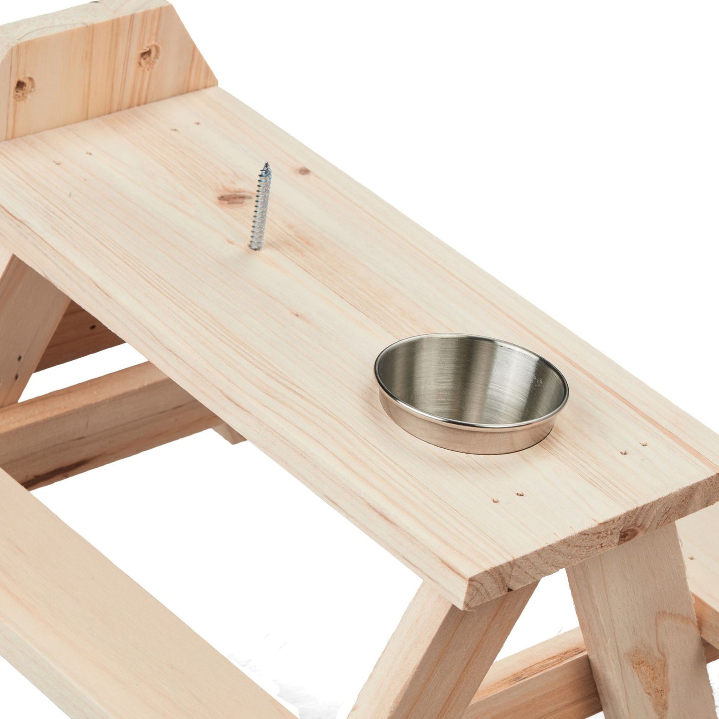 Squirrel table with water trough