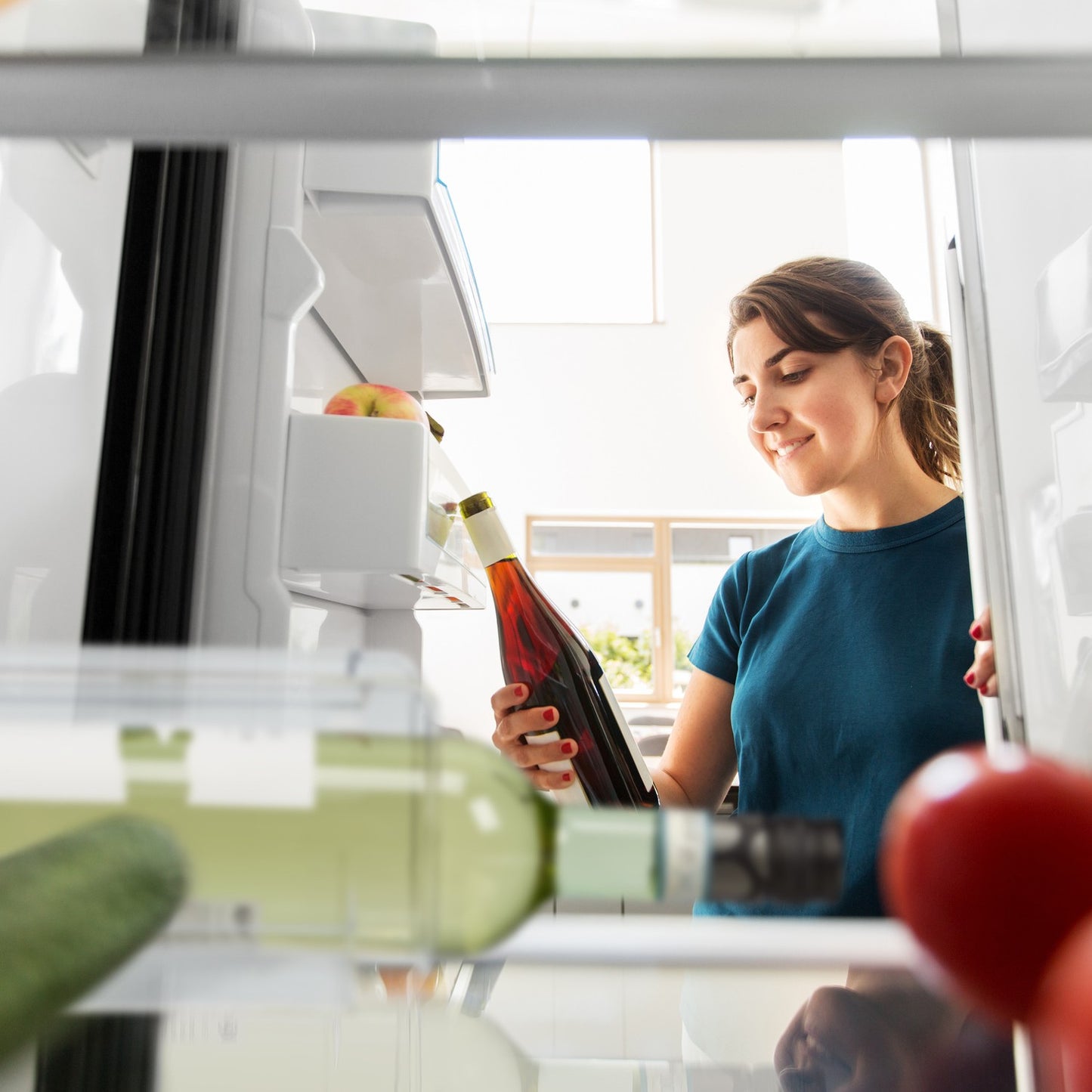 Stackable bottle rack for refrigerator