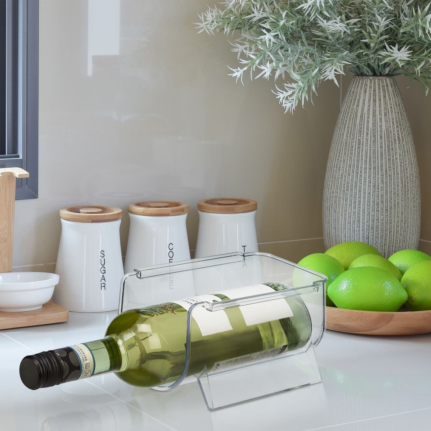 Stackable bottle rack for refrigerator