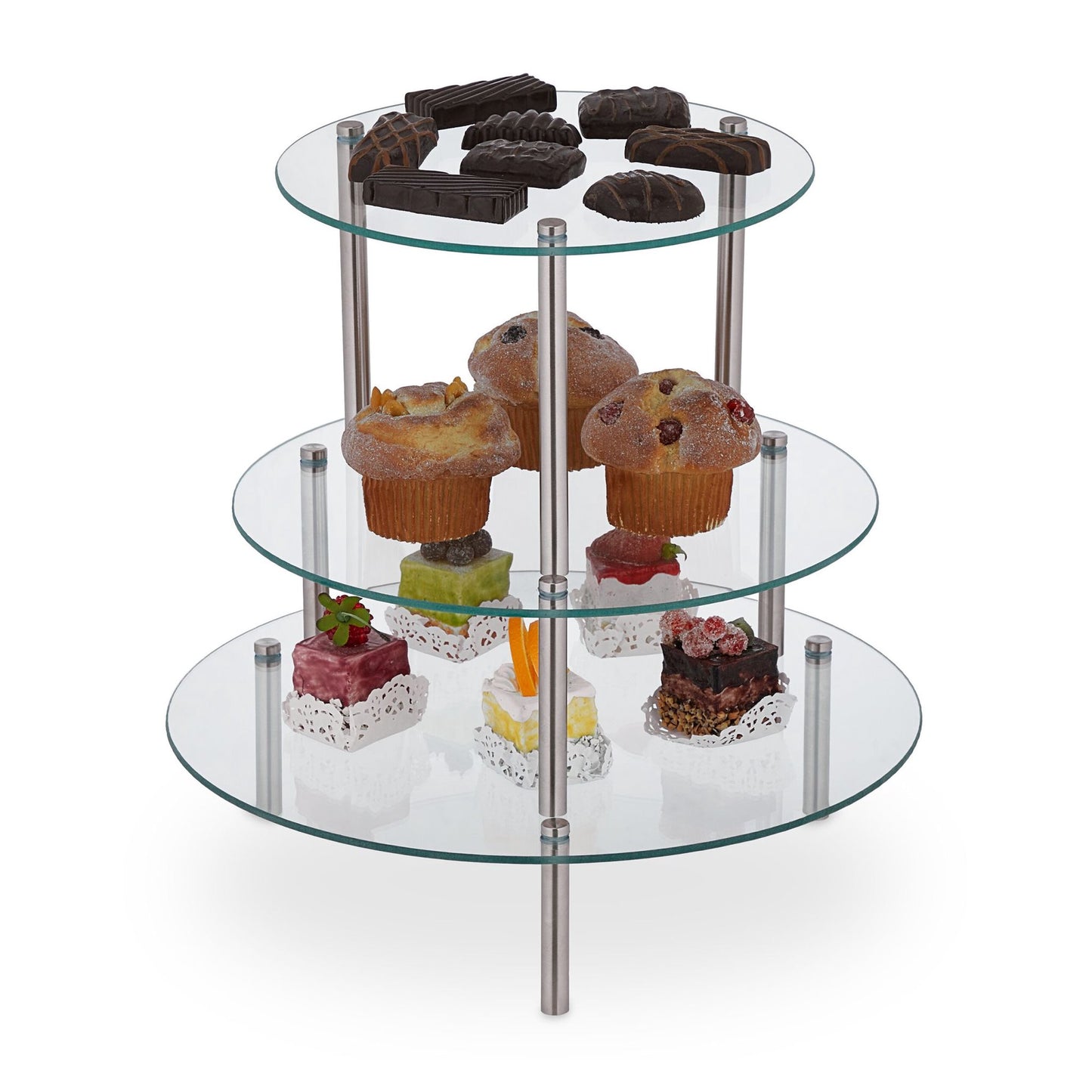 Stackable cake stand in a set of 3