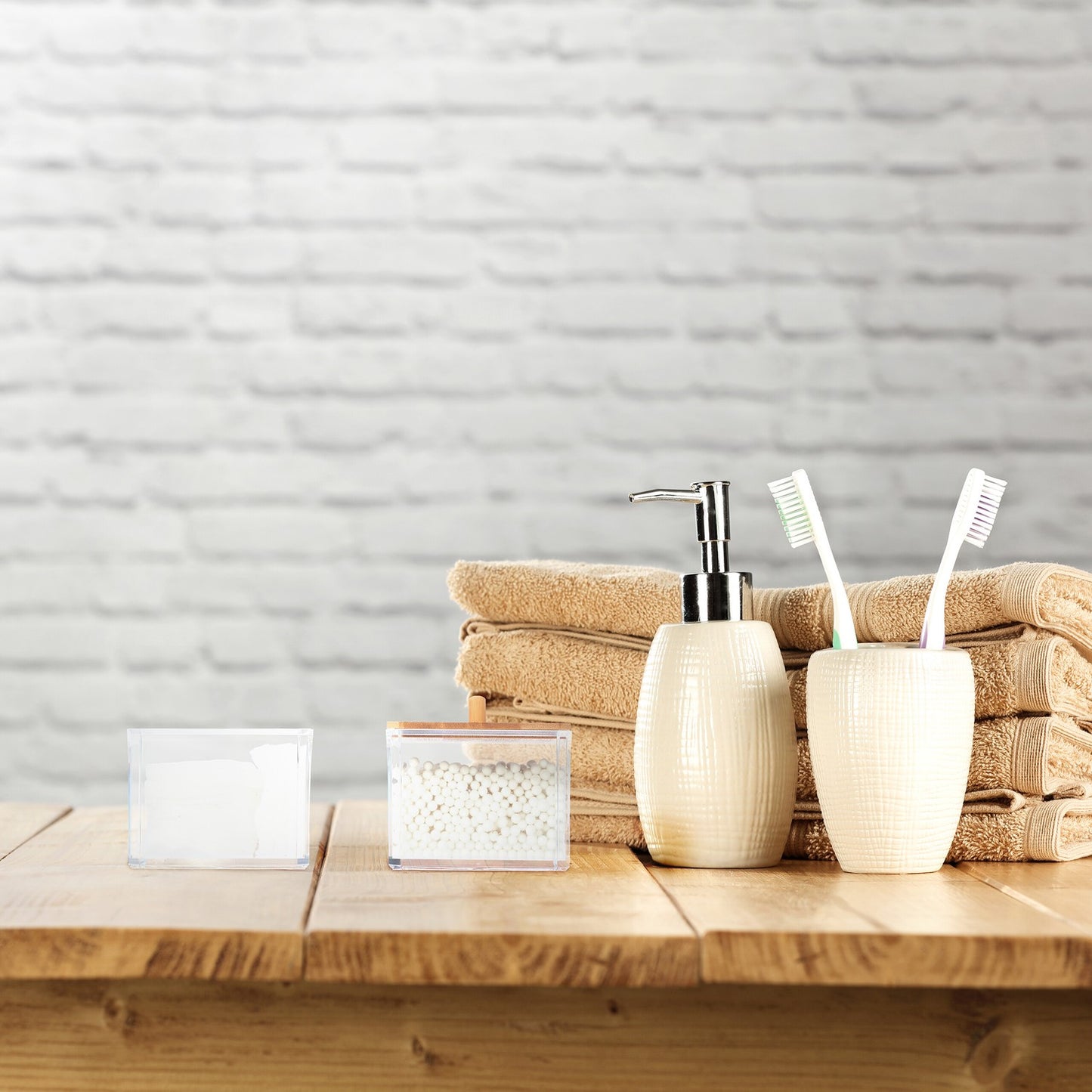 Stackable containers for cotton swabs