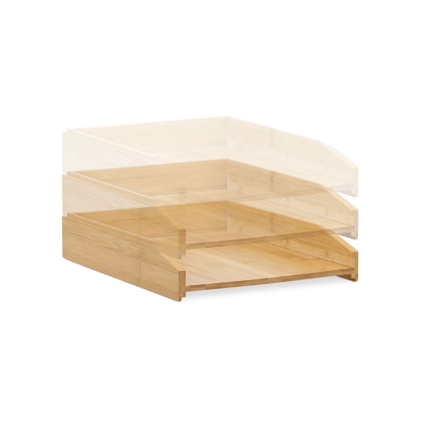Stackable letter tray, set of 2