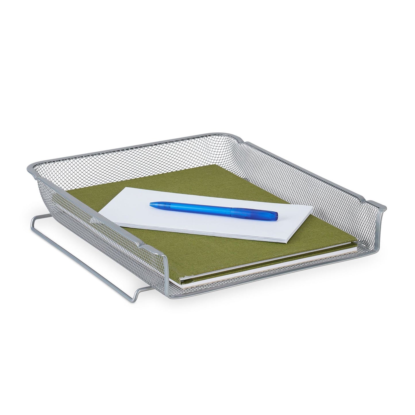Stackable metal document tray