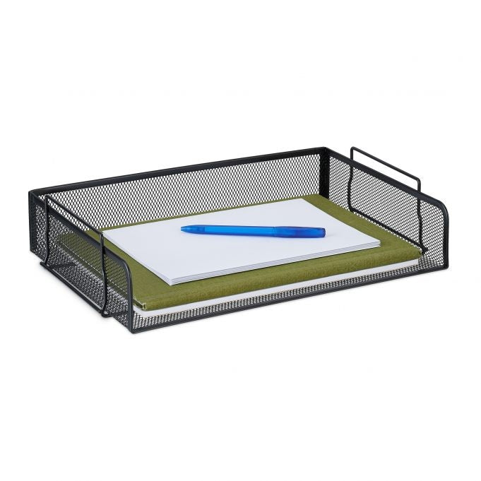 Stackable metal document tray