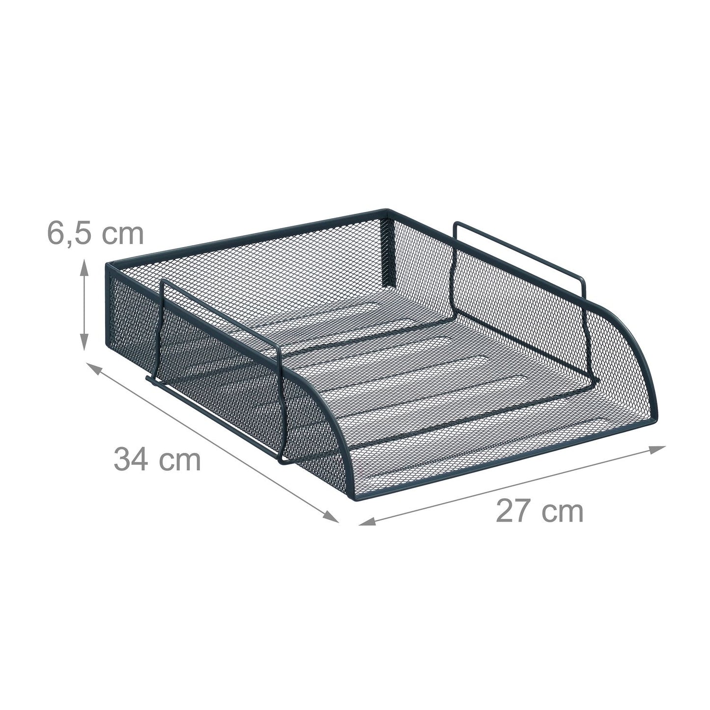 Stackable metal document tray