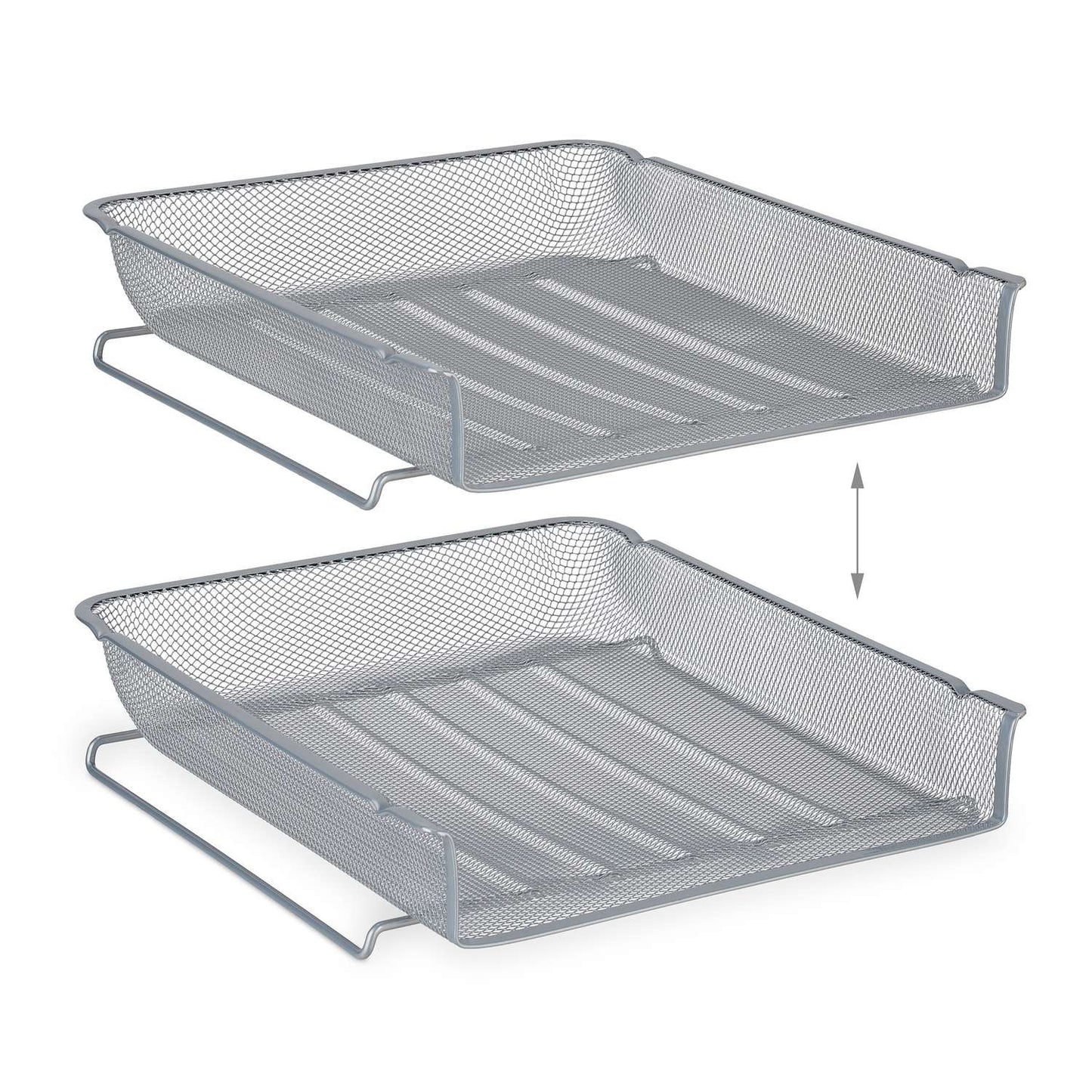 Stackable metal document tray