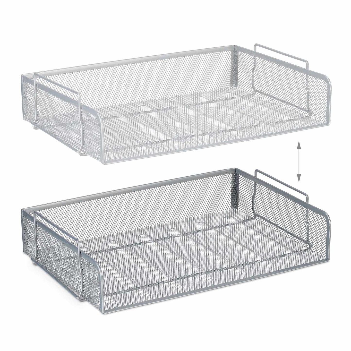 Stackable metal document tray