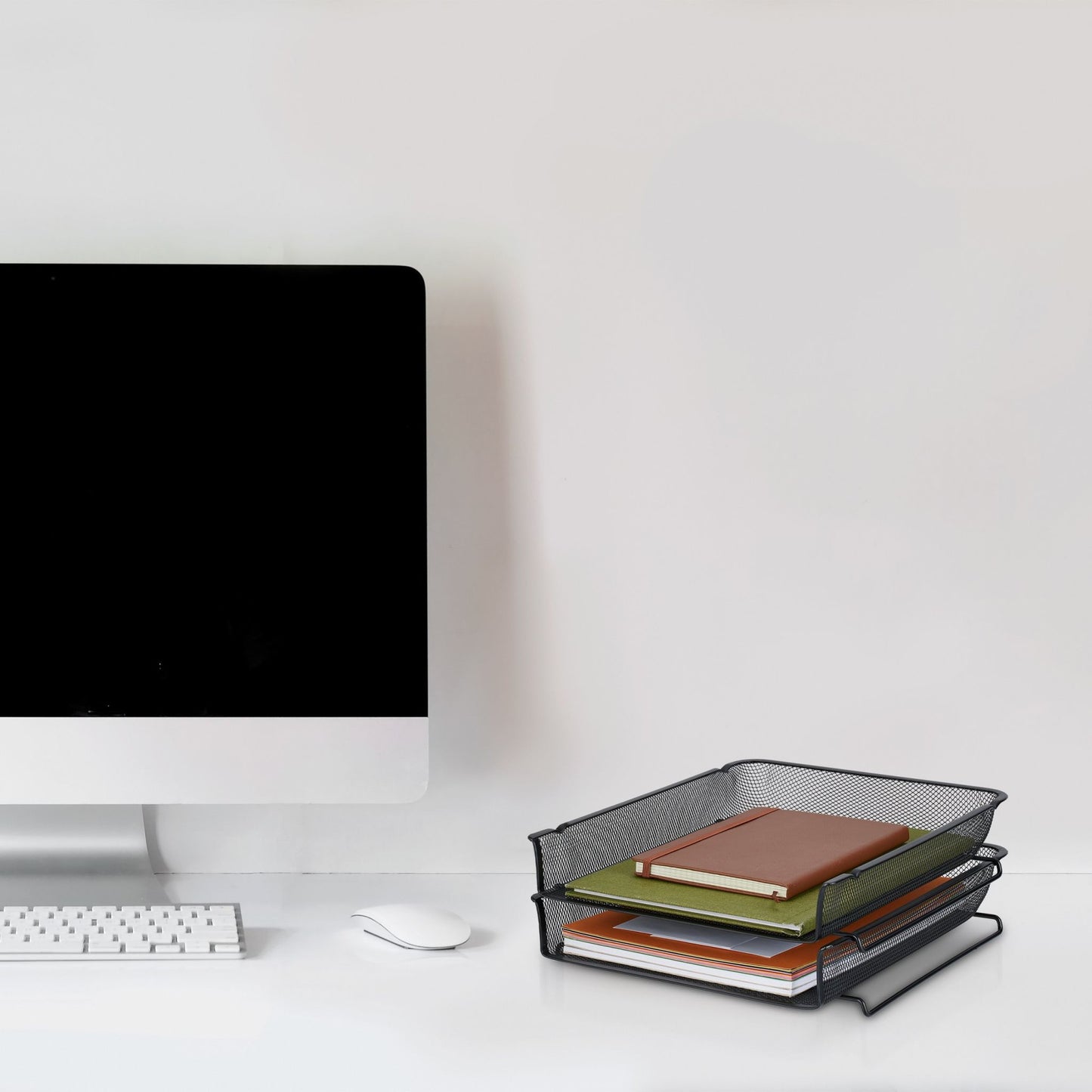Stackable metal document tray