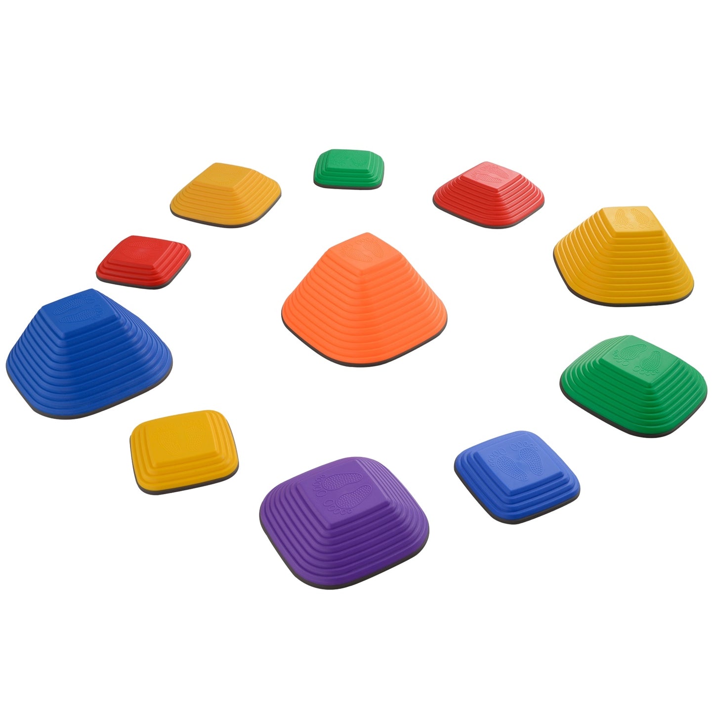 Stackable river stones, non-slip, colorful, 11 pieces