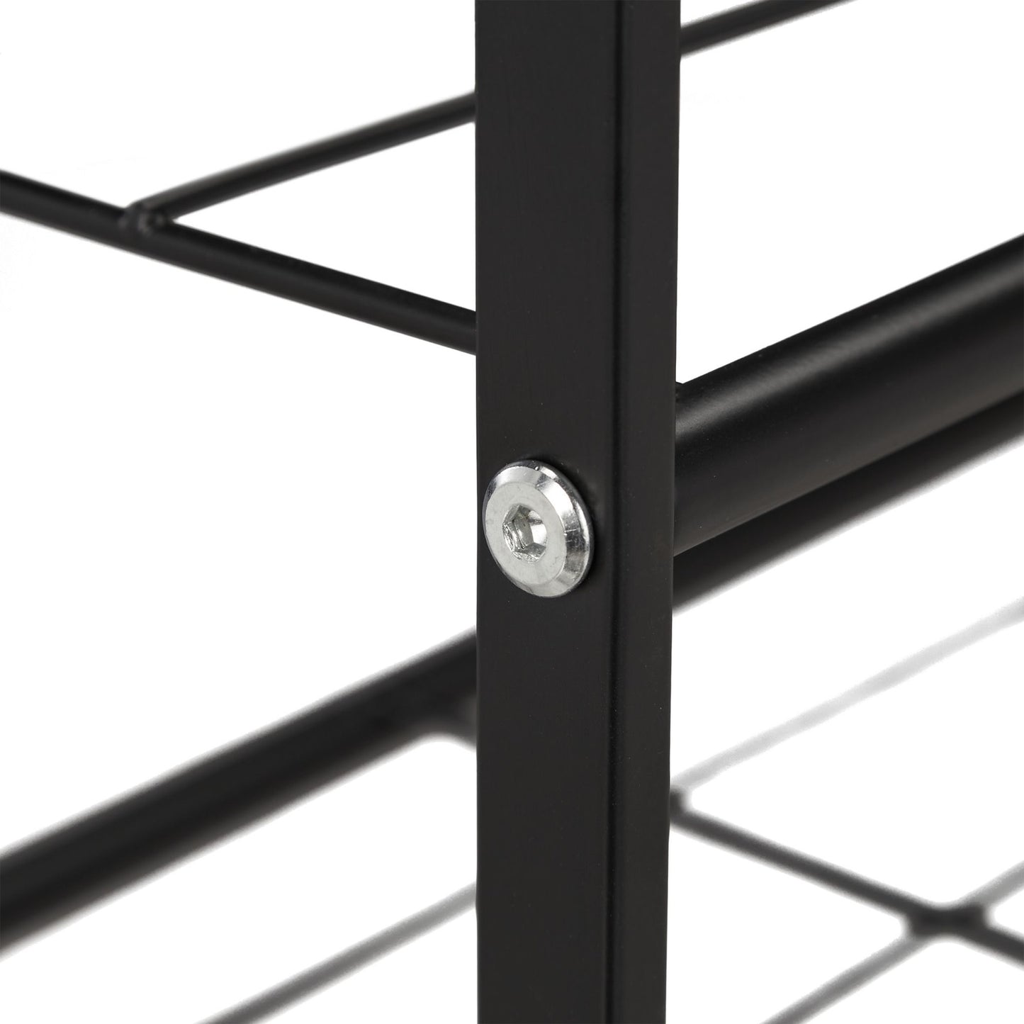 Stackable shoe shelf in metal
