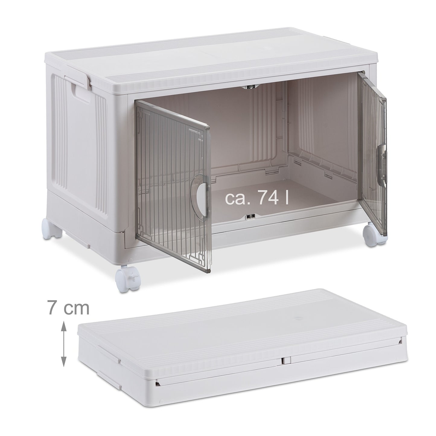 Stackable storage box 74 l