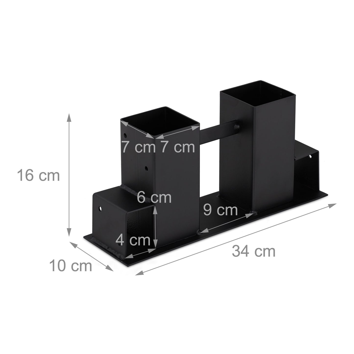 Stacking aid in black wood in a set of 4