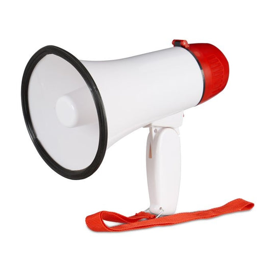Stadium Megaphone Bullhorn Mini White Megaphone 10 Watt Football Fan Cheerleader