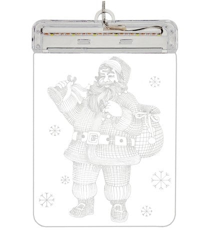 Stained glass LED 3D- Santa