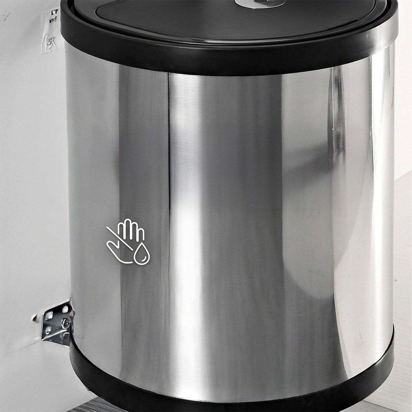 Stainless Steel Built-In Swing-Lid Kitchen Bin