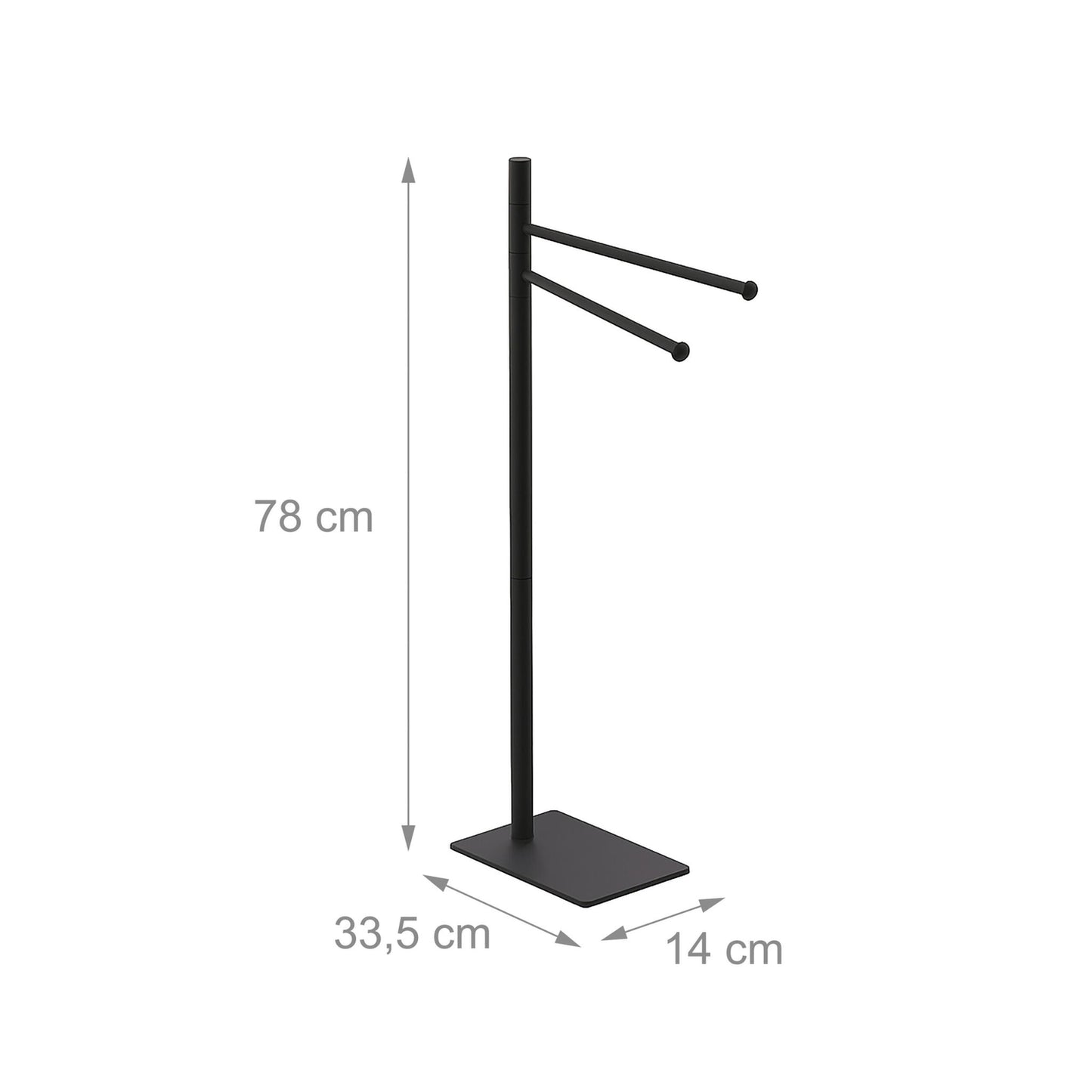 Stainless Steel Freestanding Towel Rack, 2 Arms