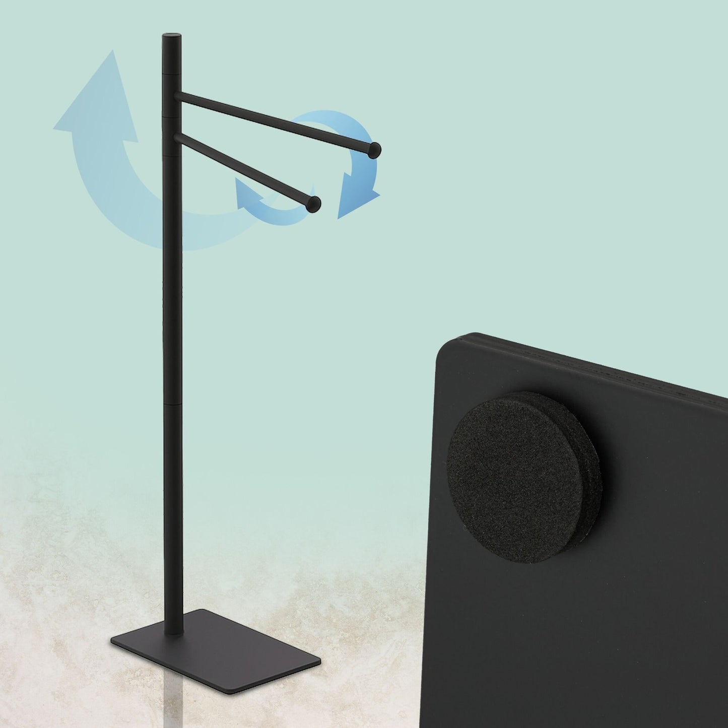 Stainless Steel Freestanding Towel Rack, 2 Arms