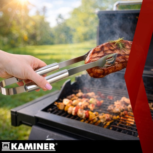 Stainless Steel Grill Tool Set with Case – 3 Pieces